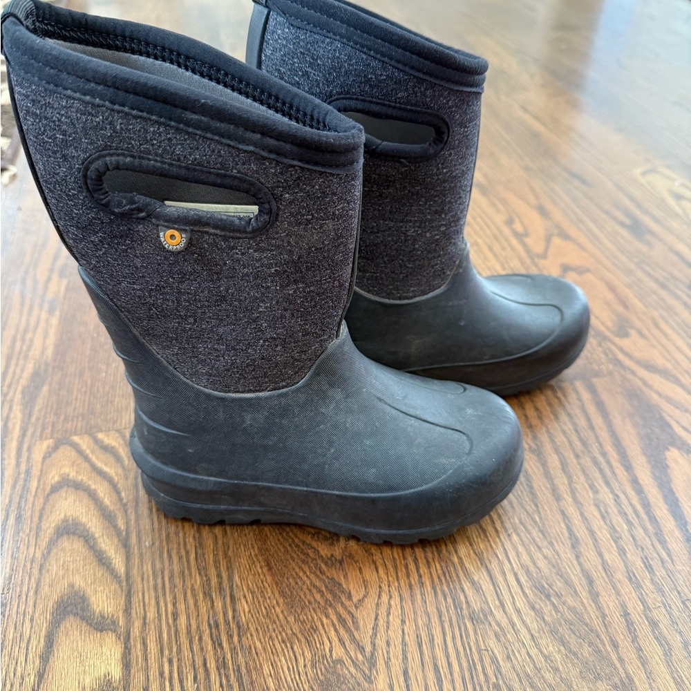 Kids Waterproof Black Boots